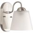 Progress Lighting Arden One Light Brushed NICKEL Bath Light With Etched Glass