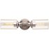 Progress Lighting Archives Two Light Antique NICKEL Bath Light, Clear Glass