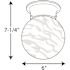 Progress Lighting NICKEL One-Light Flush Fixture With Alabaster Glass