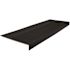 Roppe 12-1/4 X 3 Ft Black Ribbed Rubber Square Nose Stair Tread