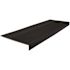 Roppe 12-1/4 X 3 Ft Black Ribbed Rubber Square Nose Stair Tread