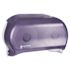 San Jamar Versatwin Tissue Dispenser, Transparent Black Pearl,package Of 2