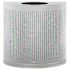 Rubbermaid Commercial Silhouettes Opn Top Half Round 12 Gallon Receptacle, Silvr