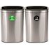 Alpine Industries 21 Gallon Ss Decorative Slim Compost/trash Can Package Of 2
