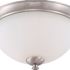 Satco Three Light Ceiling Fixture Brushed NICKEL Frosted Glass