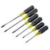 Klein Tools Black/Yellow 6-Piece Cushion Grip Screwdriver Set