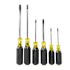 Klein Tools Black/Yellow 6-Piece Cushion Grip Screwdriver Set