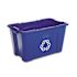Rubbermaid Commercial Stckng Recylebn,rctngulr,plyethyle,18gal,ble, Package Of 2