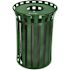 Alpine Industries Outdoor Metal Waste Receptacle - 38 Gallon, Green