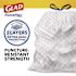 Forceflex Kitchen Drawstring Trash Bags, 13 Gal, Gain Fresh Clean Scent, 24 X 27.38, White, 40 Bags/Box, 6 Boxes/Carton