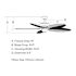 Generation Lighting Cruise 52 Inch Indoor/Outdoor Roman Bronze Ceiling Fan Walnut Blades
