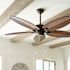 Generation Lighting Cruise 52 Inch Indoor/Outdoor Roman Bronze Ceiling Fan Walnut Blades