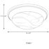 Progress Lighting Brushed NICKEL Three-Light Flush Fixture With Alabaster Glass