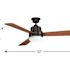 Progress Lighting Trevina 52 In. 3-Blade LED Ceiling Fan With Light (Antique Bronze)