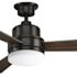 Progress Lighting Trevina 52 In. 3-Blade LED Ceiling Fan With Light (Antique Bronze)