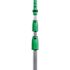 Unger Opti-Loc Aluminum Extension Pole, 20 Ft, Three Sections, Green/silver