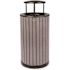 Alpine Industries 32-Gal OD Slatted Wood Panel Steel Receptacle Bonnet Lid Gray