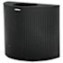 Rubbermaid Commercial Silhouettes Open Top Half Round 12 Gallon Receptacle, Blak
