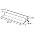 Generic Sliding Shower Door Bottom Guide, 5/8 In. Channels, Plastic, White