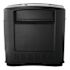 Rubbermaid Commercial Plaza 35 Gal Black Plastic Sqr Jnr Container W/ Side Door
