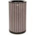 Alpine Industries 32-Gal OD Steel Trash Receptacle Slatted Wood Style Plastic Gy