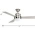 Progress Lighting Trevina 52 In. 3-Blade LED Ceiling Fan With Light (Brushed Nickel)