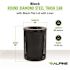 Alpine Industries Outdoor Diamond Steel Trash Can With Flat Lid 36 Gallon Black
