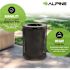 Alpine Industries Outdoor Diamond Steel Trash Can With Flat Lid 36 Gallon Black