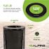 Alpine Industries Outdoor Diamond Steel Trash Can With Flat Lid 36 Gallon Black
