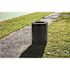 Alpine Industries Outdoor Diamond Steel Trash Can With Flat Lid 36 Gallon Black