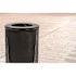 Alpine Industries Outdoor Diamond Steel Trash Can With Flat Lid 36 Gallon Black