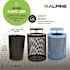 Alpine Industries Outdoor Diamond Steel Blue/black Can-Rain Bonnet Lid 72 Gallon