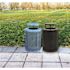 Alpine Industries Outdoor Diamond Steel Blue/black Can-Rain Bonnet Lid 72 Gallon