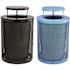 Alpine Industries Outdoor Diamond Steel Blue/black Can-Rain Bonnet Lid 72 Gallon