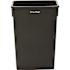 Alpine Industries 23 Gal Black Slim Commercial Trash Can With Drop Slot Lid
