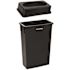 Alpine Industries 23 Gal Black Slim Commercial Trash Can With Drop Slot Lid