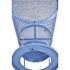 Alpine Industries Outdoor Diamond Steel Trash Can-Rain Bonnet Lid 36 Gallon Blue