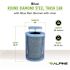 Alpine Industries Outdoor Diamond Steel Trash Can-Rain Bonnet Lid 36 Gallon Blue