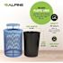 Alpine Industries Outdoor Diamond Steel Trash Can-Rain Bonnet Lid 36 Gallon Blue