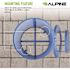 Alpine Industries Outdoor Diamond Steel Trash Can-Rain Bonnet Lid 36 Gallon Blue