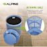 Alpine Industries Outdoor Diamond Steel Trash Can-Rain Bonnet Lid 36 Gallon Blue