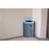 Alpine Industries Outdoor Diamond Steel Trash Can-Rain Bonnet Lid 36 Gallon Blue