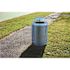 Alpine Industries Outdoor Diamond Steel Trash Can-Rain Bonnet Lid 36 Gallon Blue