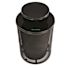 Alpine Industries Outdoor Diamond Steel Trash Can-Rain Bonnet Lid 36 Gal Black