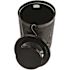 Alpine Industries Outdoor Diamond Steel Trash Can-Rain Bonnet Lid 36 Gal Black