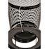 Alpine Industries Outdoor Diamond Steel Trash Can-Rain Bonnet Lid 36 Gal Black