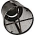 Alpine Industries Outdoor Diamond Steel Trash Can-Rain Bonnet Lid 36 Gal Black