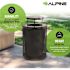Alpine Industries Outdoor Diamond Steel Trash Can-Rain Bonnet Lid 36 Gal Black