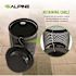 Alpine Industries Outdoor Diamond Steel Trash Can-Rain Bonnet Lid 36 Gal Black