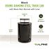 Alpine Industries Outdoor Diamond Steel Trash Can-Rain Bonnet Lid 36 Gal Black